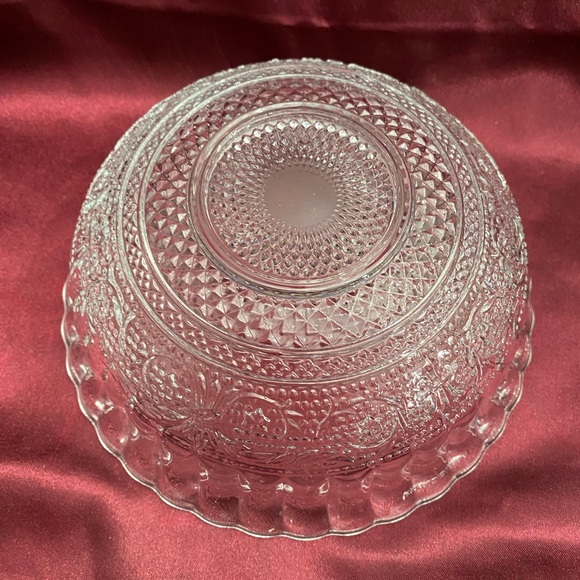 EUC VTG KIG Indonesia Decorative Clear Glass Serving Bowl - Picture 3 of 6